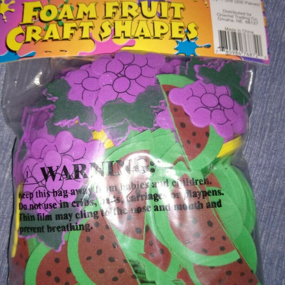 Foam Fruit Craft Shapes New